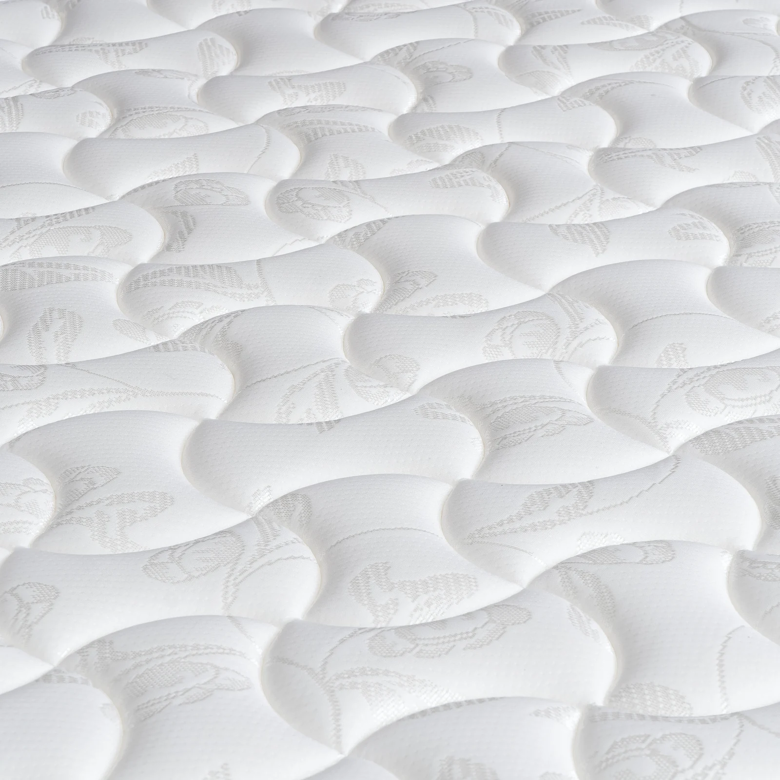 Textura de la tela acolchada del colchón Pillowtop Faraón, superficie suave al contacto - Industrias Celco